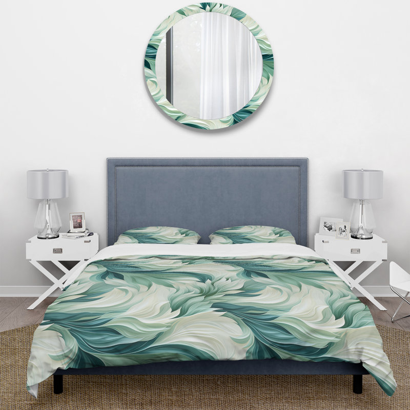 Ensemble de housse de couette Seafoam Serenity, Housse de couette pour très grand lit et 2 très