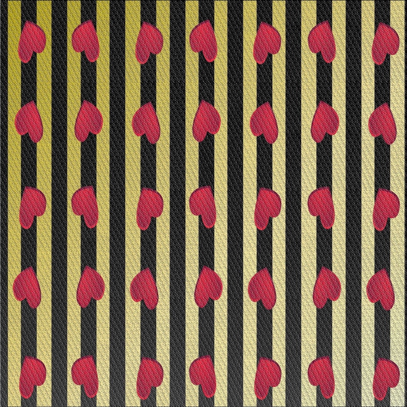Tapis rouge / vert Power Loom, Carré 7 pi