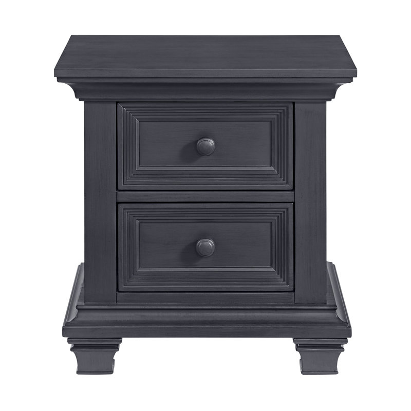 Weston 2 Drawer Nightstand, Midnight Slate