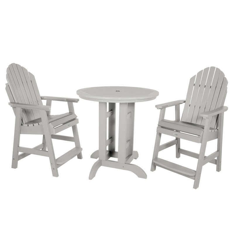 Anette 2-Person 36" Round, Counter-Height Dining Set, Harbor Gray