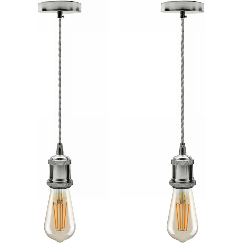 1 - Light Single Pendant, Chrome