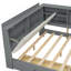 Lit plateforme double avec tête de lit, tablettes et 2 tiroirs-650331507