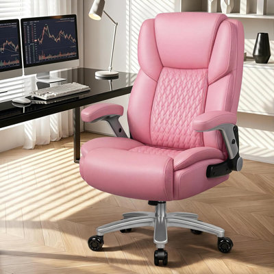 Grande et grande chaise de bureau avec accoudoirs rabattables et réglables