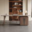 Blanc / brun pierre rectangulaire + bureau en bois massif-1840462219-1840462212