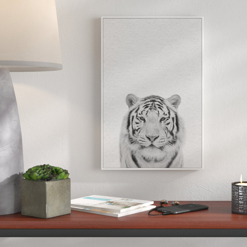 Tamed Tiger II - Floater Frame Print on Canvas, 91 cm H x 61 cm W x 4 cm D