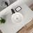 13" L x 13" W White Circular Ceramic Bathroom Sink Vessel Sink