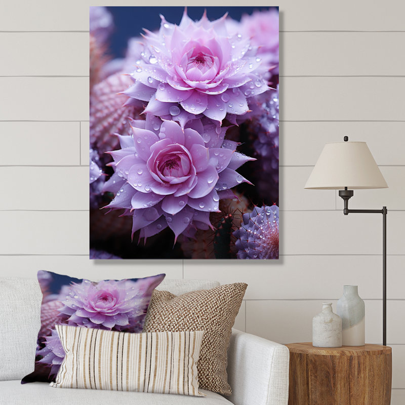 «Tremir Pink Cactus Delicate Intricacies Fishhook III», reproduction sur toile, H 20 po x l 12 po x P 1 po, Toile tendue