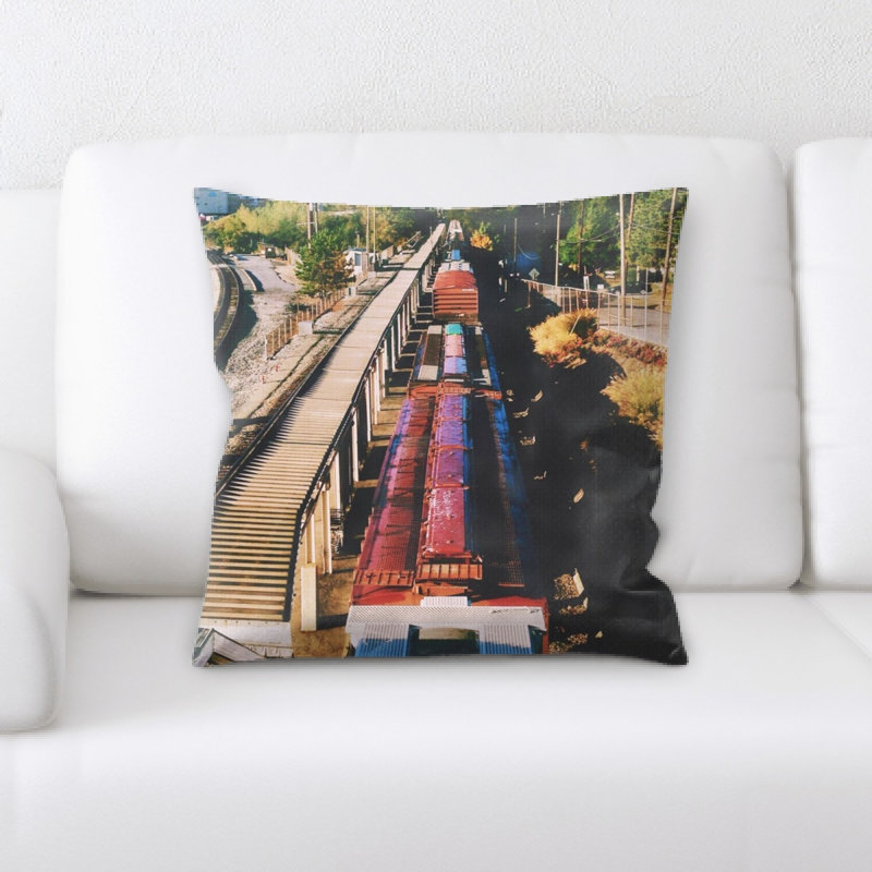 Train Experience Throw Pillow