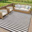 Gemma Indoor & Outdoor Boho Striped Rug Black/Ivory-210214709