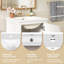 Meuble-lavabo moderne de 18 pouces avec lavabo en céramique-479656750