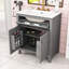 Meuble-lavabo de 30 pouces avec lavabo en céramique, armoire à rideaux et portes à fermeture en douceur-323221011