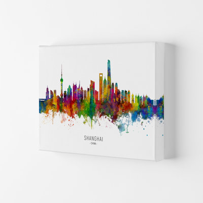 Shanghai China Skyline by Michael Tompsett - Print