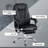 Vinsetto Executive Massage Office Chair, Heated Computer Desk Chair with Adjustable Height and Footrest, Black