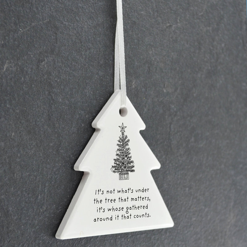 Carley Its Not Whats Under The Tree Tree Shaped Ceramic Ornament