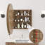 Pharmacie ronde en bois 27 pouces