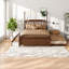 Lits avec rangement, structure de plateforme en bois grand, chambre à coucher à broche rustique
