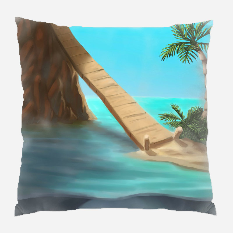 Coussin de plage Cadence, Microsuède, Intérieur 