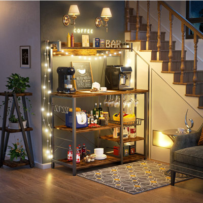 Étagère de boulanger standard 35,4 po en acier inoxydable compatible avec les micro-ondes