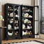 Vitrine haute 75 "avec portes en verre et 4 tablettes réglables-1497571596