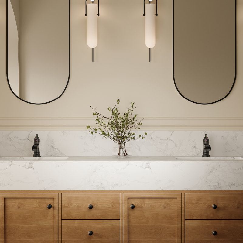 SoftStream cascade bronze huilé à un trou, poignée simple avec bonde et plaque de pont, Bronze huilé