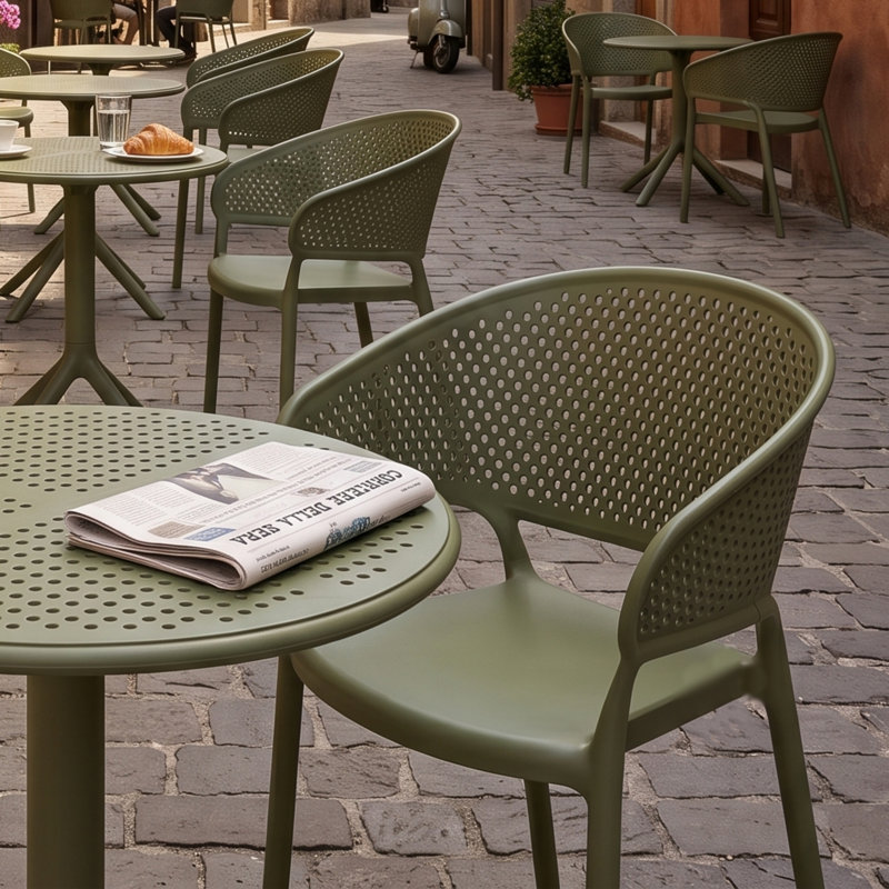 Plastic Patio Dining Set Table,
