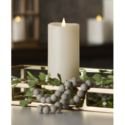 Classic Real Wax Body Flickering Flameless Battery Powered LED Pillar Candle