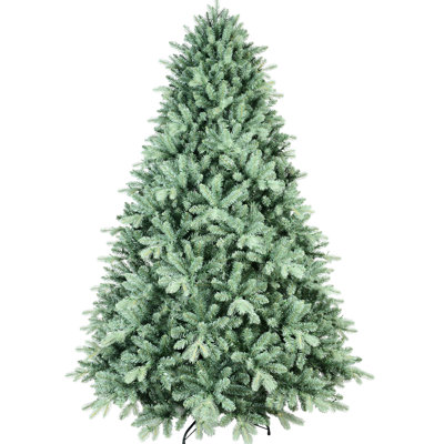 4ft Blue Tinted Holiday Tree With 592 Pe+ Branches, Hinged Design For Fast Setup And Time - Efficiency, Strong Metal Base Firm Standing 48-inch Christmas Decor, Tips Dense Look, Branches Effortless