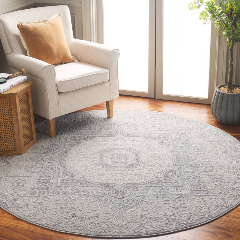 Devona Performance Oriental Rug, Round 6'7"
