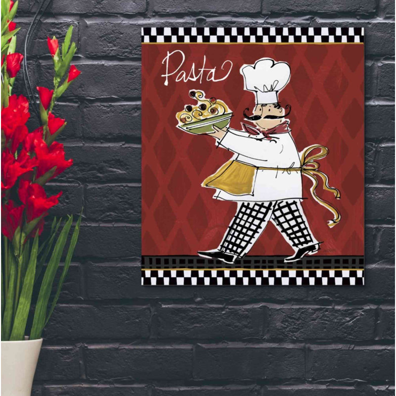 «Chefs on the Go I» par Anne Tavoletti, art mural sur toile, H 24 po x l 20 po x P 0,75 po