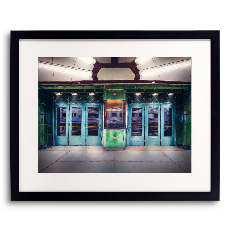 Downer Theater Box Office Framed Print, 24" H x 32" W