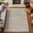 Pebble Texture Ivory Mist Cream Indoor High-Low Area Rug-270531747
