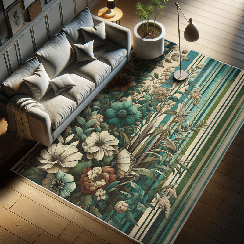 Machine Printed 229cm X 157cm Area Rug