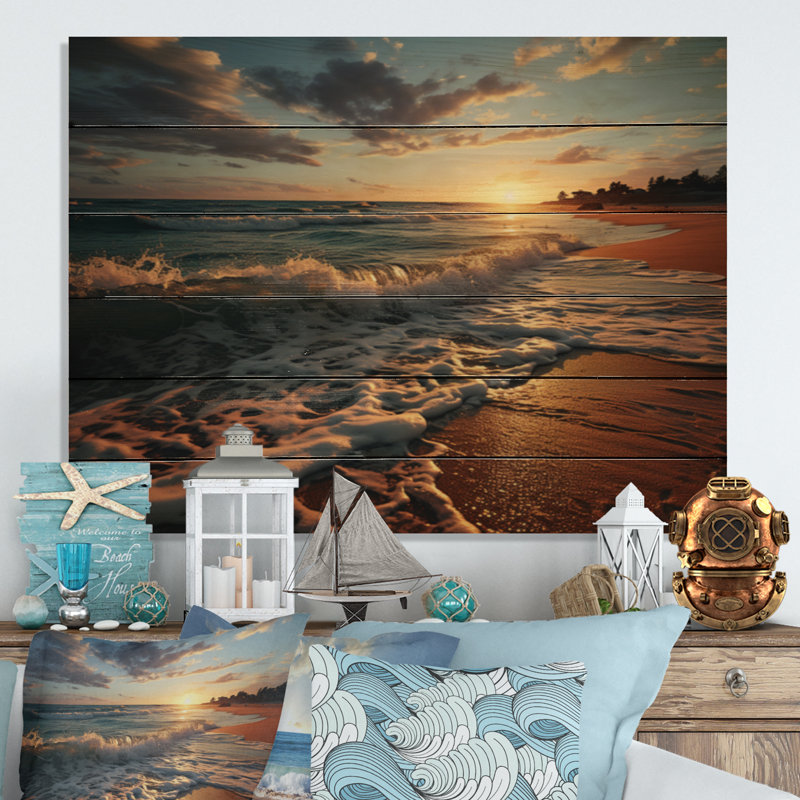 Golden Sands A Envoûtant, impression sur bois, H 24 po x l 32 po x P 0,78 po