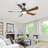 Ferrete 52" Indoor Ceiling Fan With Led Light And Remote, Modern 5-Blade Design Ceiling Fans for Living Room-1497915782