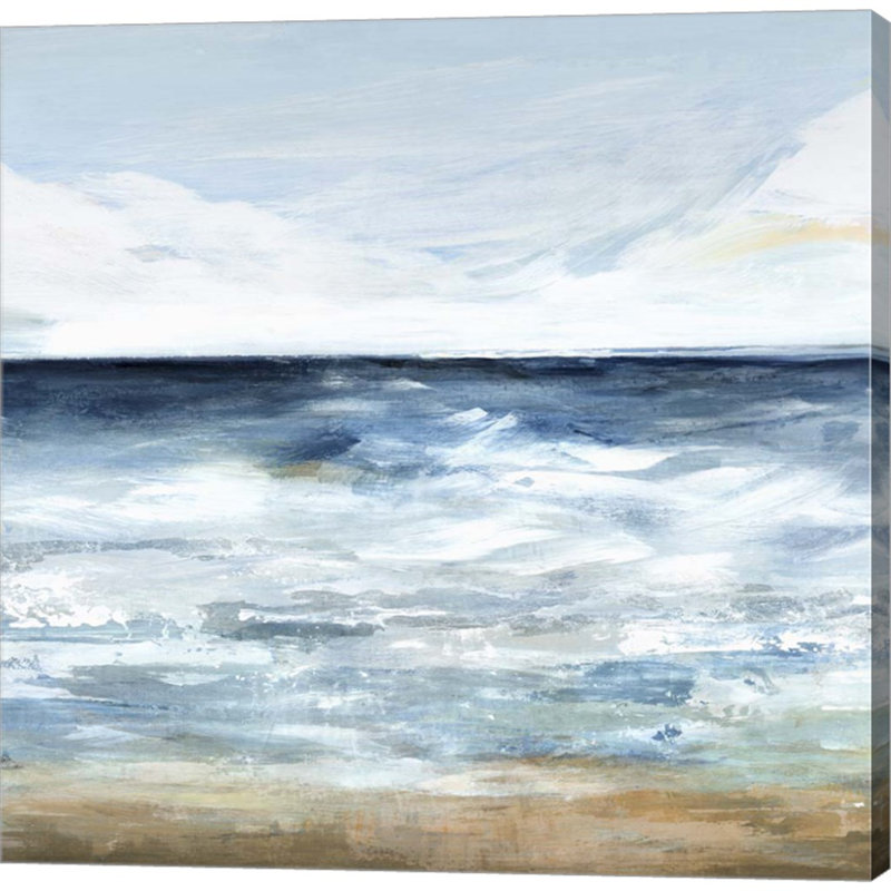 «Blue Ocean I» par Isabelle Z, art mural sur toile, H 24 po x l 24 po x P 1,5 po