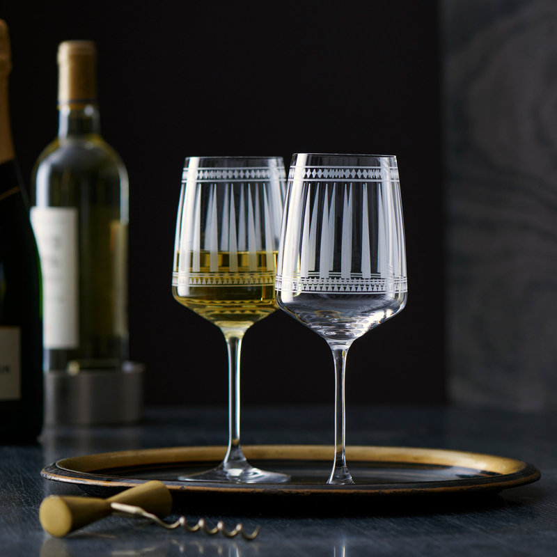 Marrakech Crystal White Wine Glass