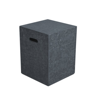20" Square Dark Grey Concrete Propane Tank Cover Holds 25 lb. Tank