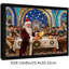 Art mural noir encadré rétro du Père Noël - impressions de décorations de scène religieuse de Noël-112435793