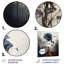 «Blue Charcoal Rose Elegance», art mural floral en métal-101153464