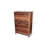 Vern Reclaimed Hardwood Tallboy Chest – Distressed Caramel Wood 6-Drawer Storage 