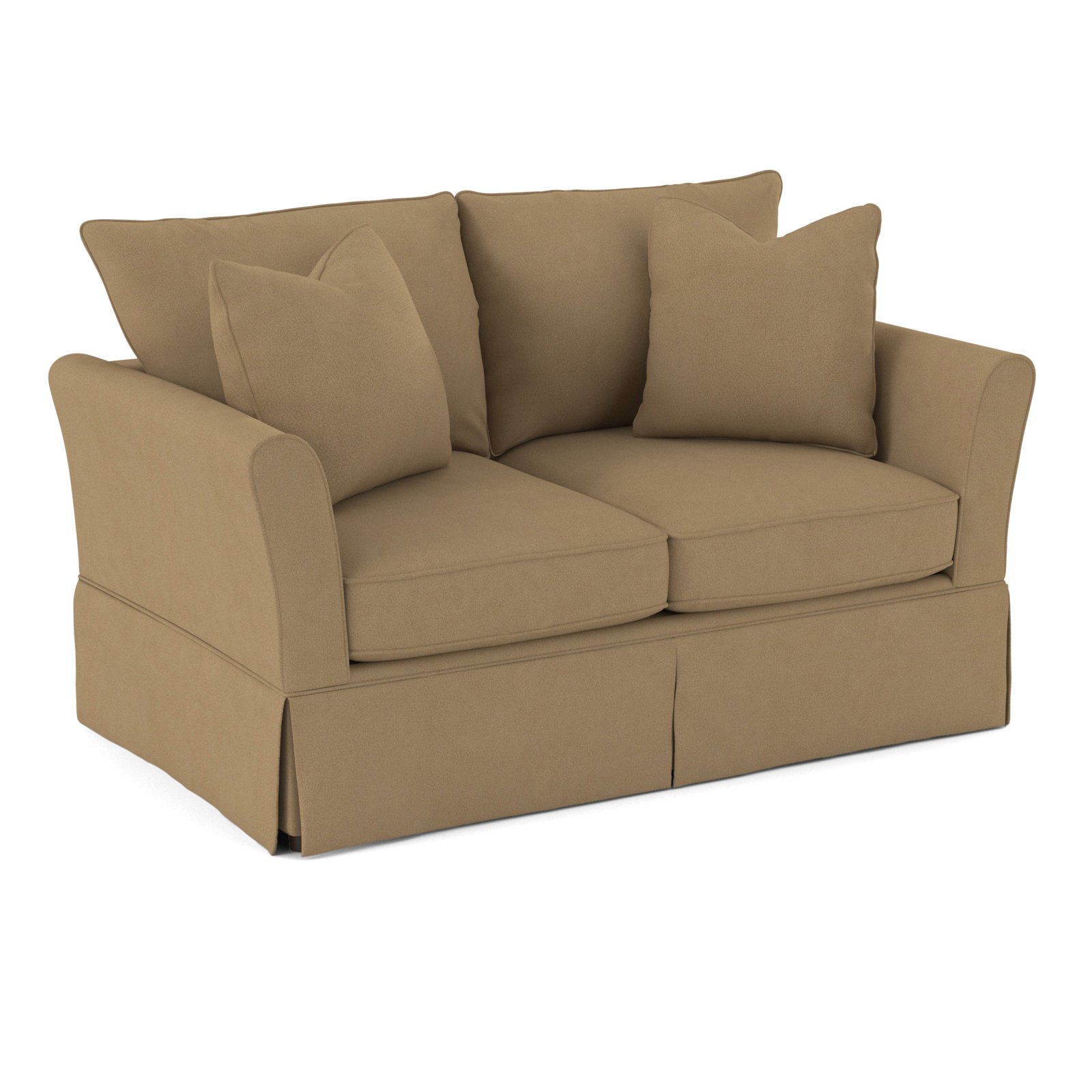 Shelby 60'' Upholstered Sleeper Sofa, Bella Toast Performance Velvet