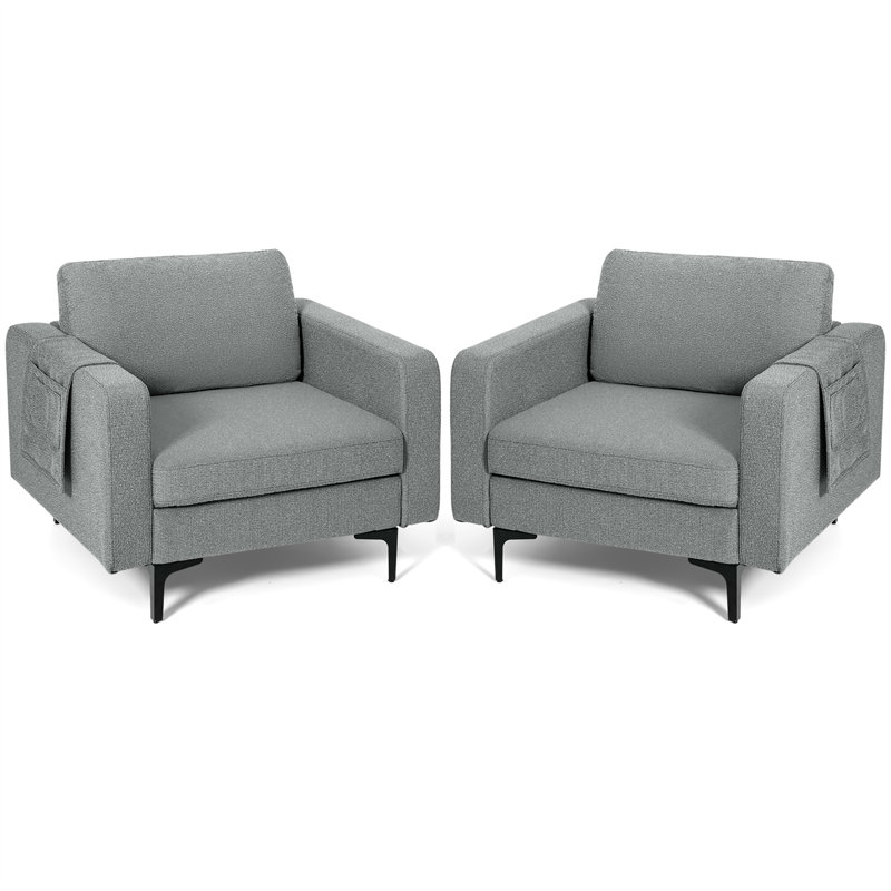 Lauchlin 38 po, Tissu gris foncé