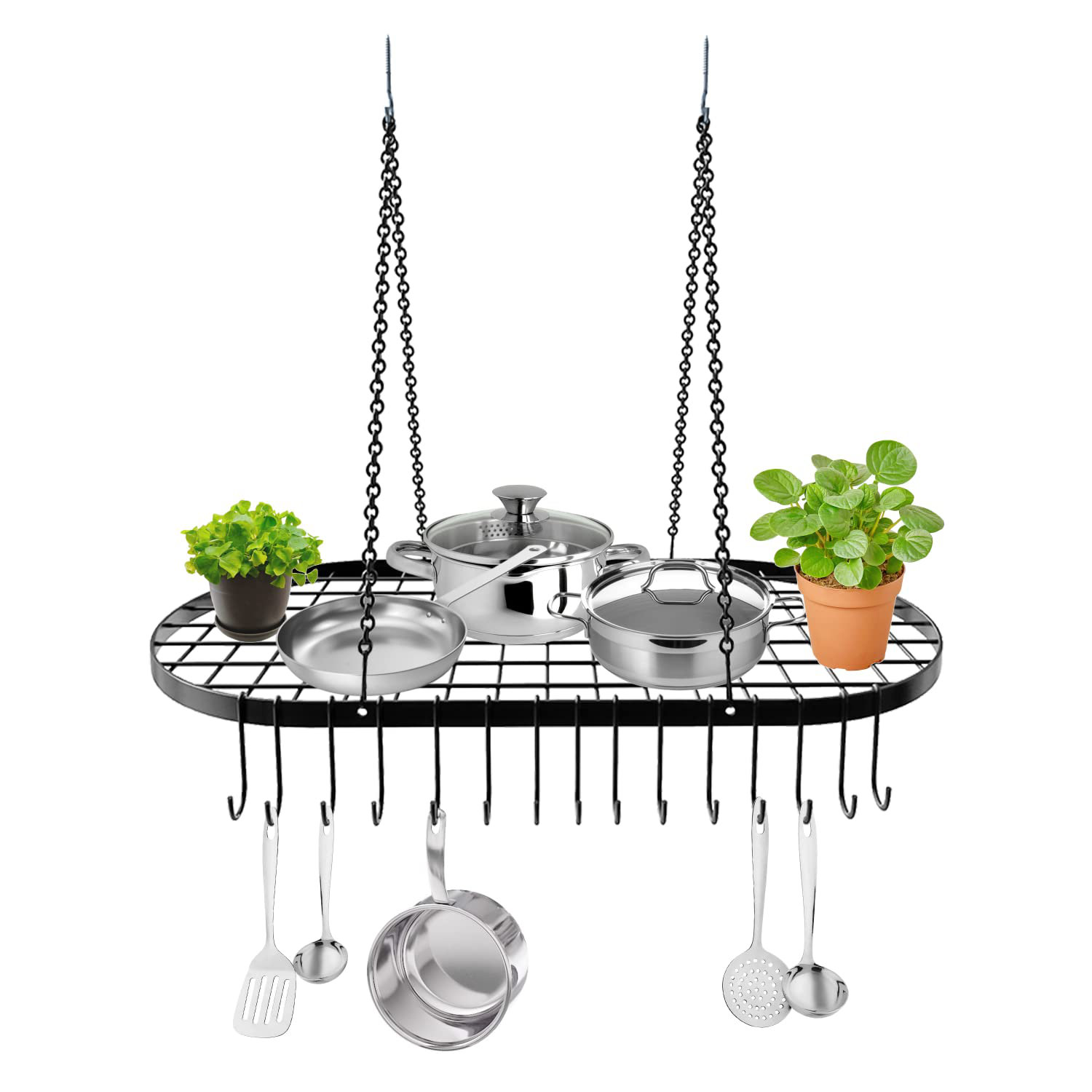 Prep & Savour Hanging Pot Rack | Wayfair