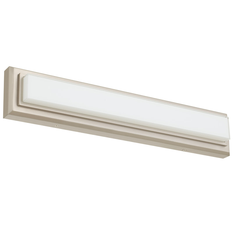 24-Inches Integrated LED Bathroom Vanity Light Bar, 16 W, 4.5" H x 24" W x 2.63" D, Brushed Nickel