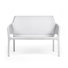 Banc en filet avec coussin gris