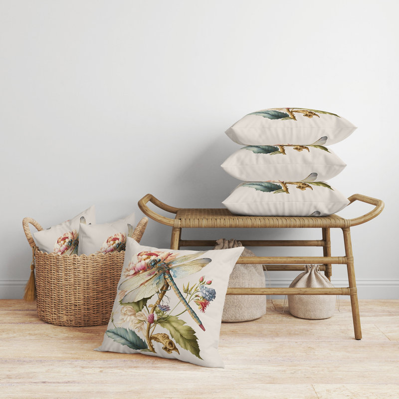 Coussin Dragonfly's Paradise, H 16 po x l 16 po