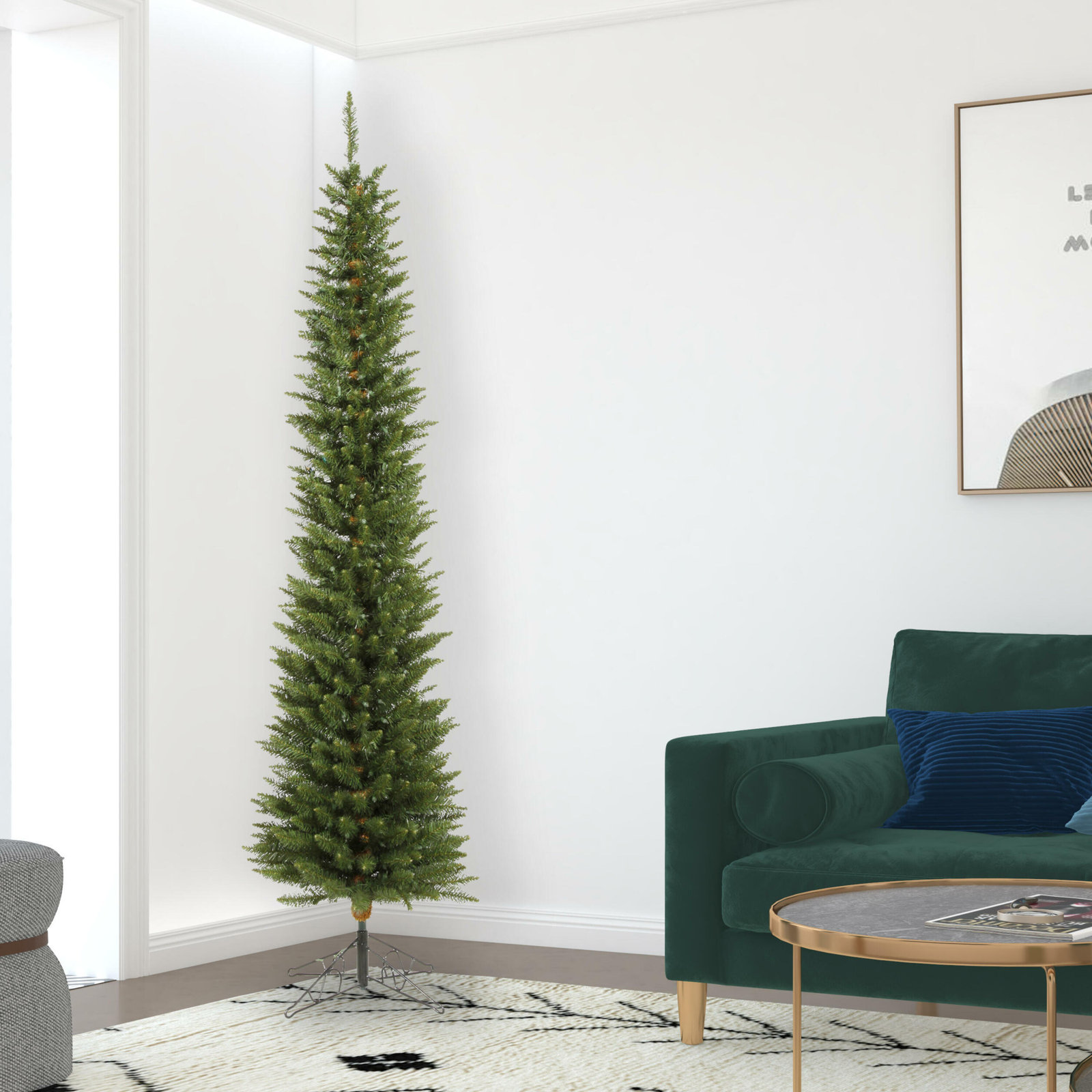 Durham 9.5' Pre-Lit Pine Christmas Tree, 7.5' H, Unlit