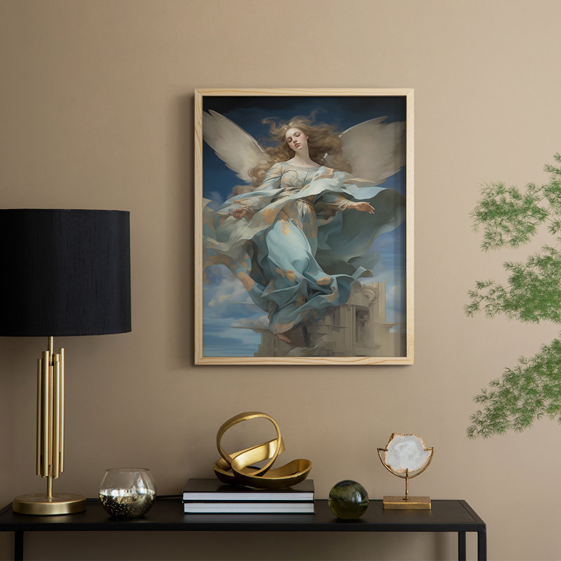 Religious Series CDXV, reproduction encadrée - bois massif, Naturel, H 11 po x l 9 po