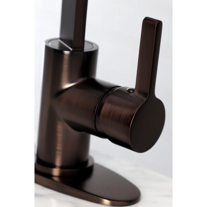 Kingston Brass Continental Single-Handle 1-Hole Deck Mount Bar Faucet, Oil Rubbed Bronze, Knob Handle 1