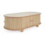 Table basse ovale avec tablette de rangement Lucas